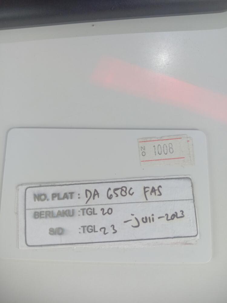 Kartu member kembali id 1008
