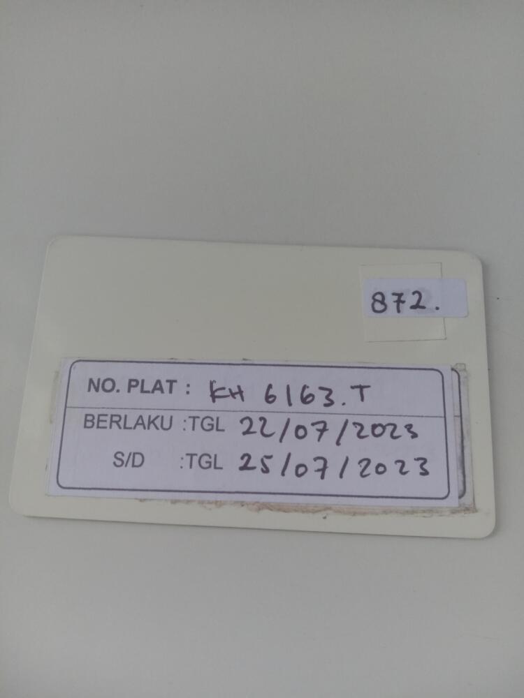Kartu member kembali id 872