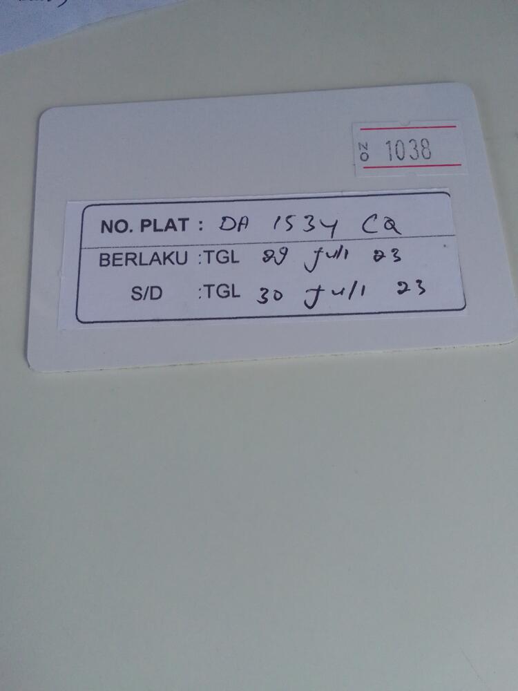 Kartu kembali ID:1038