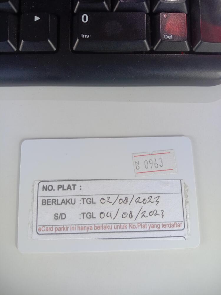 Kartu member kembali id 963