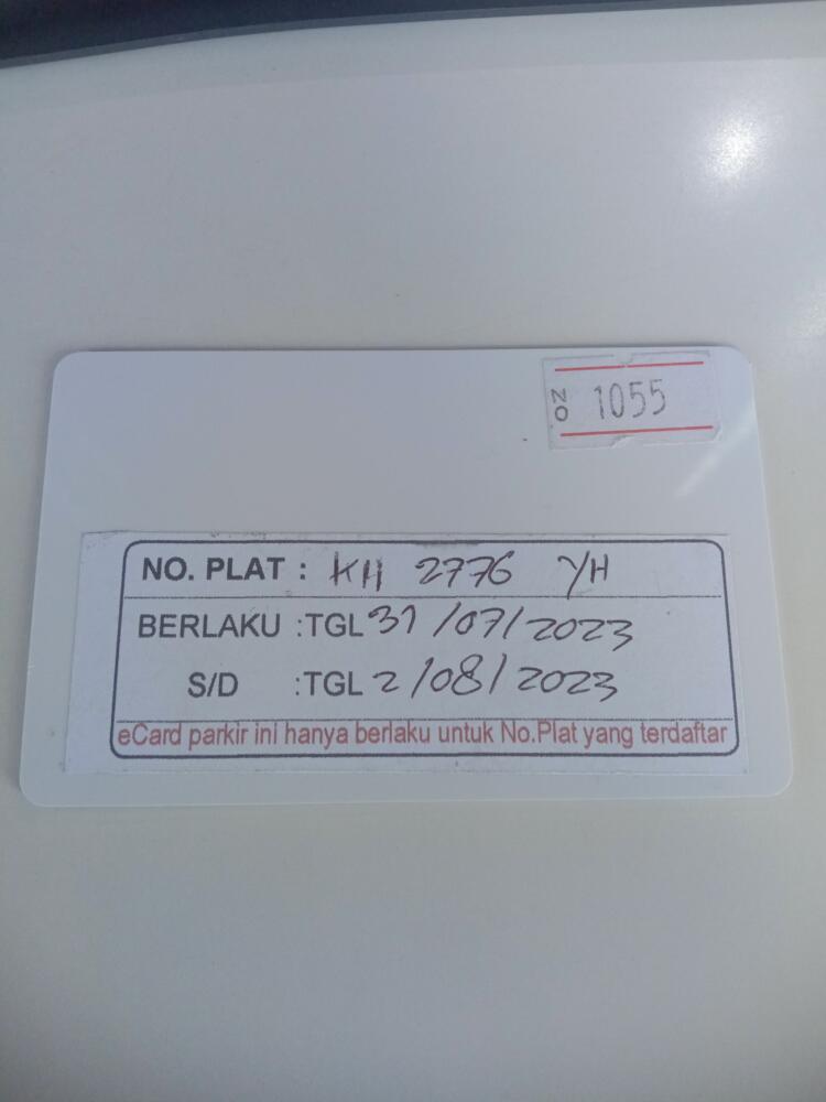Kartu member kembali id 1055