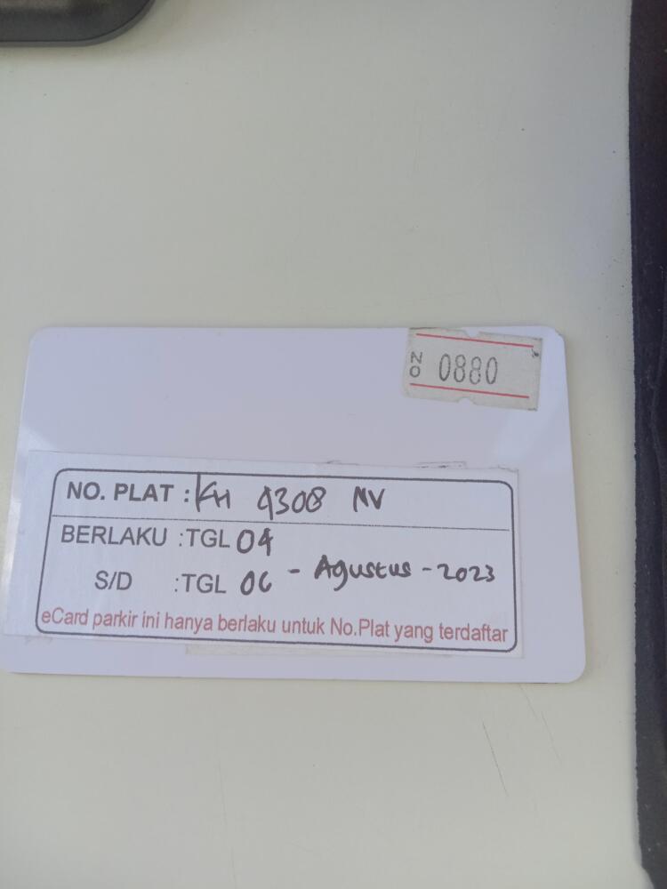 Kartu member kembali id 880