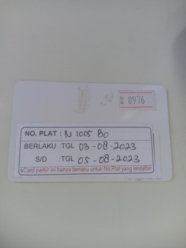 Kartu member kembali id 976