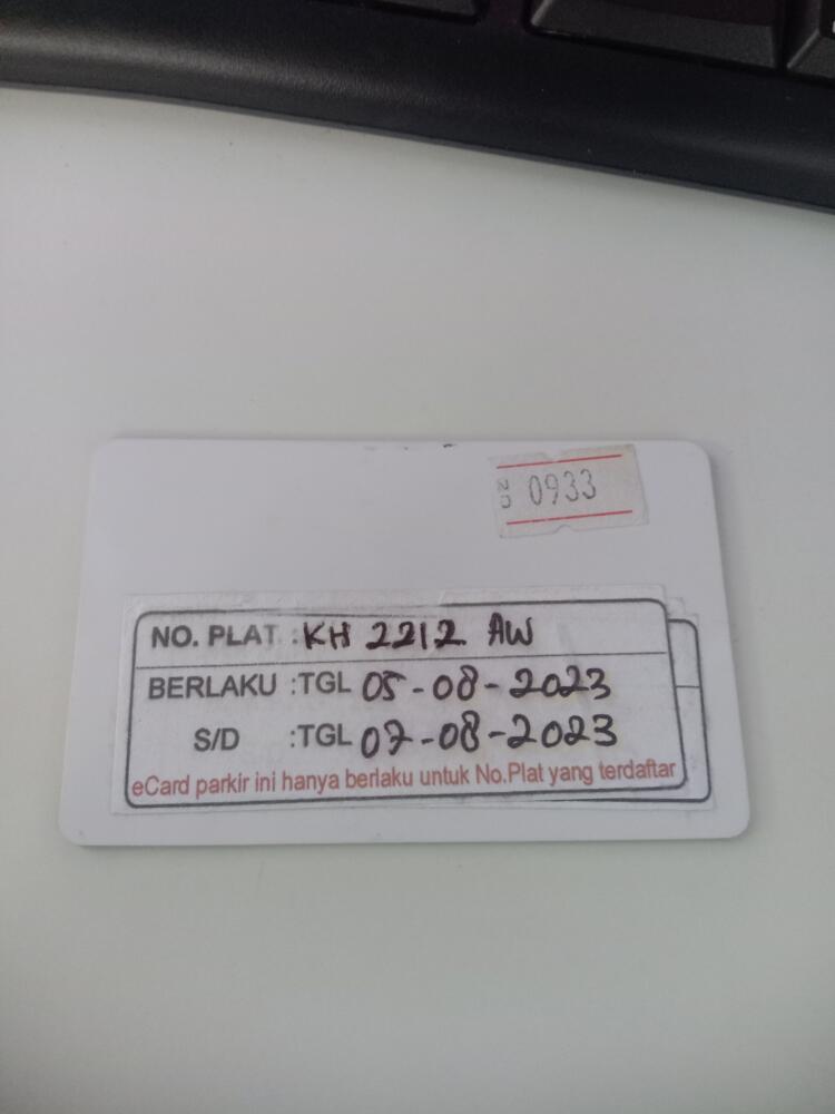 Kartu member kembali id 933