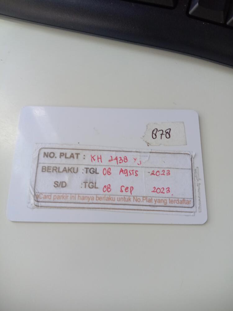 Kartu member kembali id 878