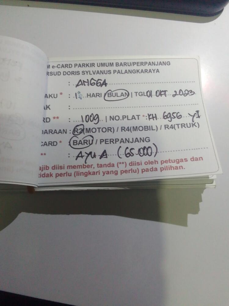 kARTU MEMBER BARU ID:1009