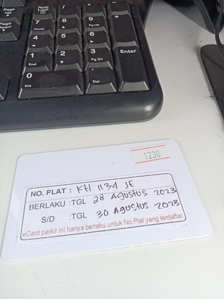 Kartu kembali R4 Id 1230