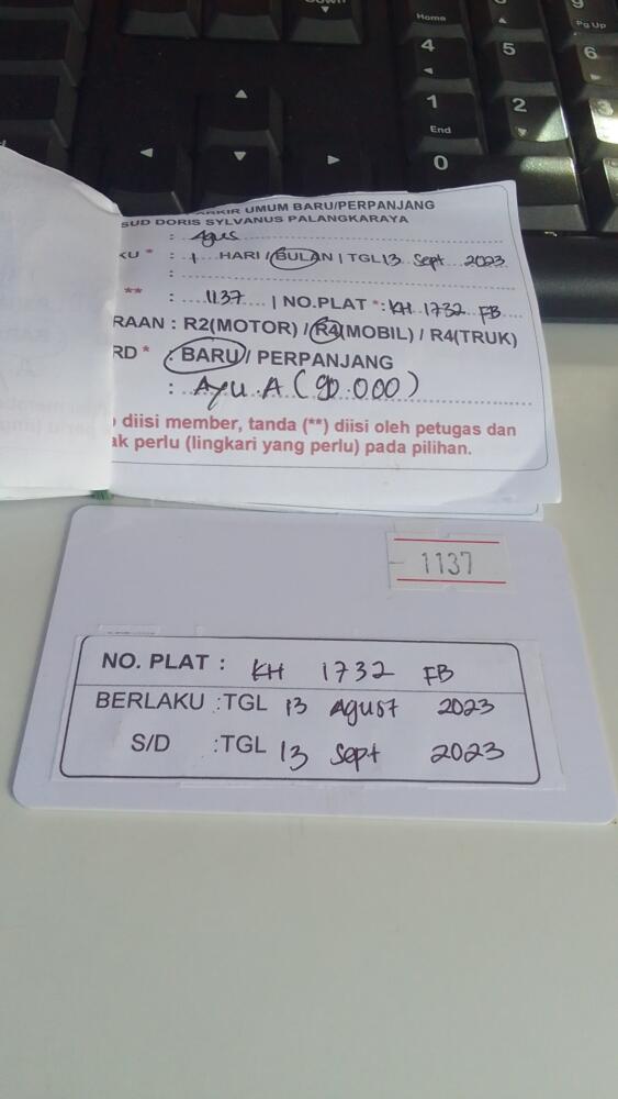 kARTU MEMBER BARU ID:1137