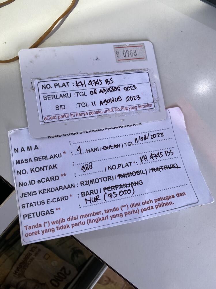 Kartu member baru ID 988