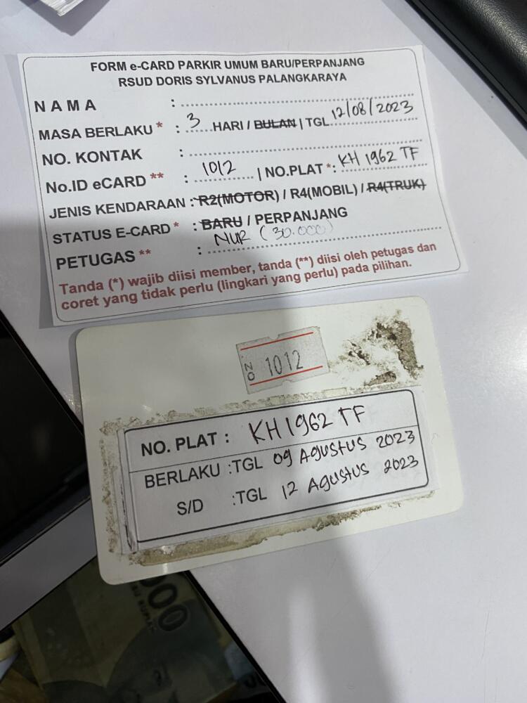 Kartu member umum perpanjang ID 1012