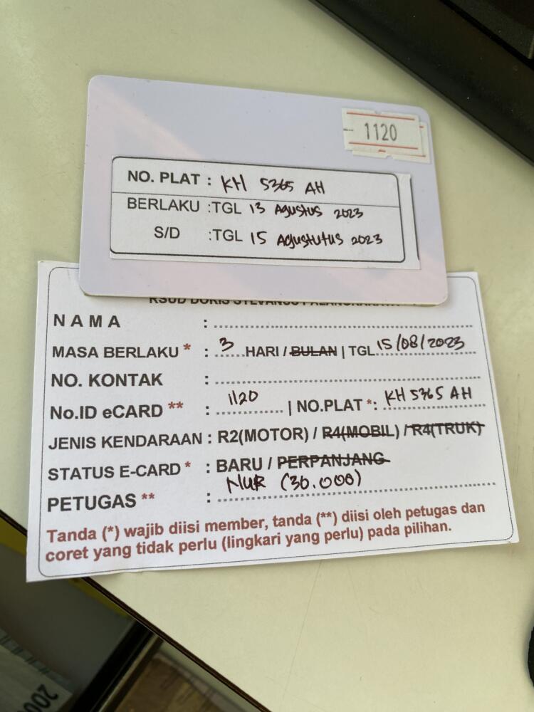 Kartu member umum baru ID 1120
