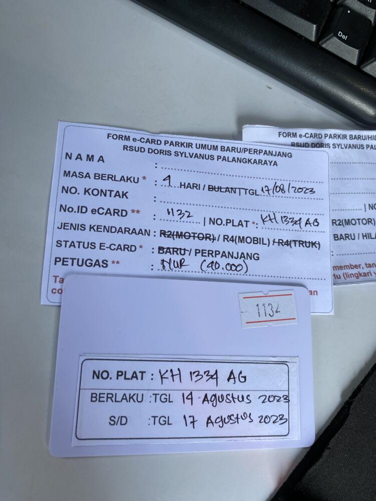 Kartu member perpanjang ID 1132