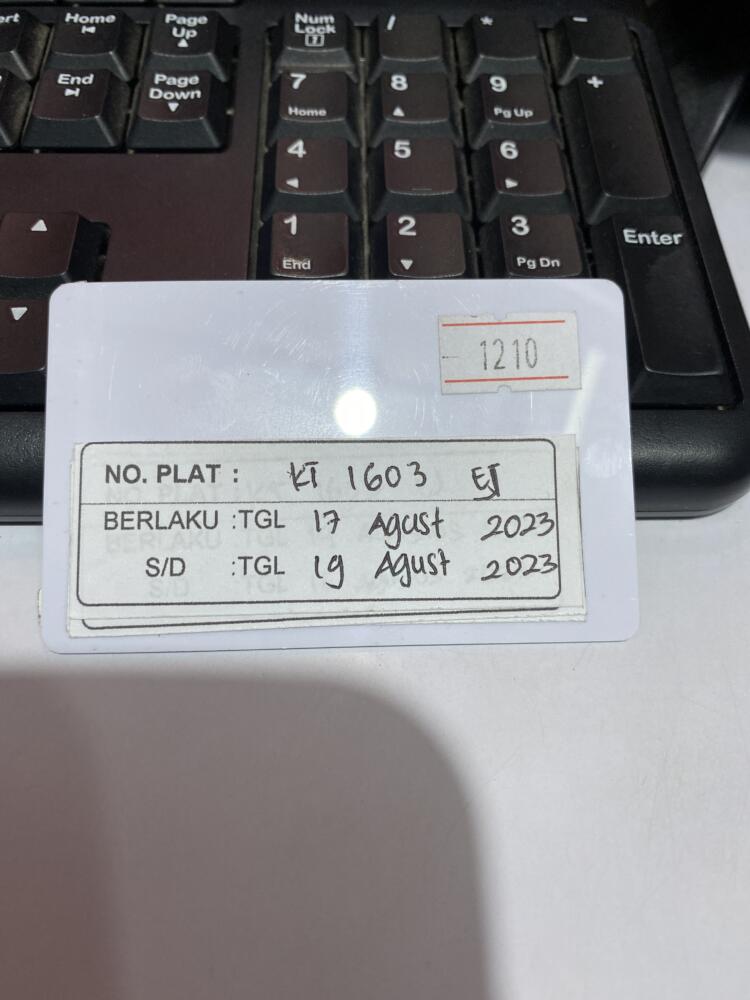 Kartu kembali ID 1210