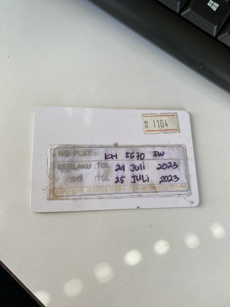 Kartu kembali ID 1104