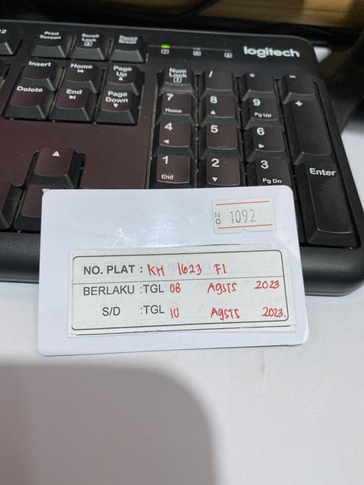 Kartu member kembali ID 1092