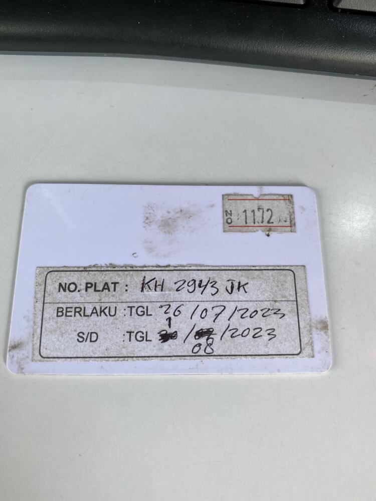 Kartu member kembali ID 1172