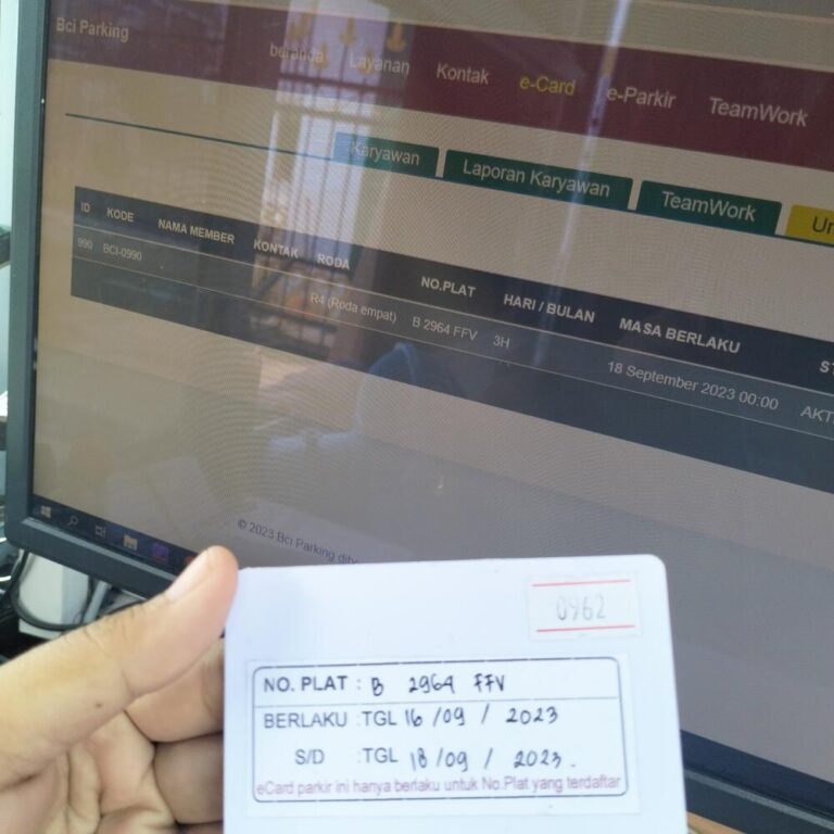 KARTU HILANG ID 990 PINDAH KE ID 962