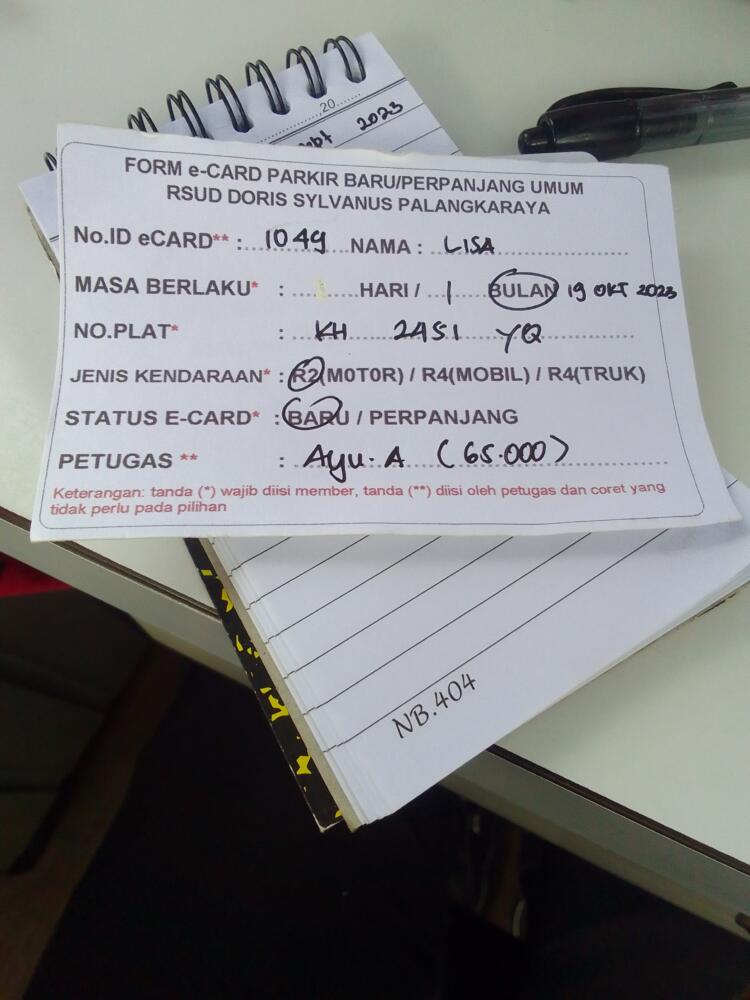 KARTU MEMBER BARU ID:1049