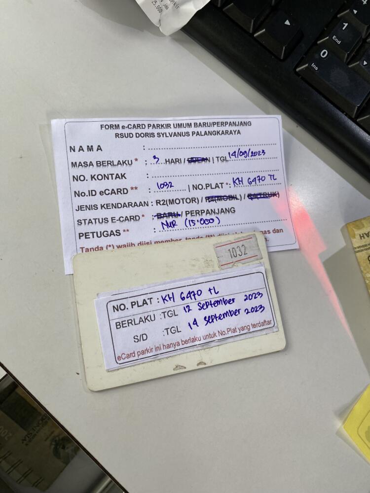Kartu member perpanjang ID 1032