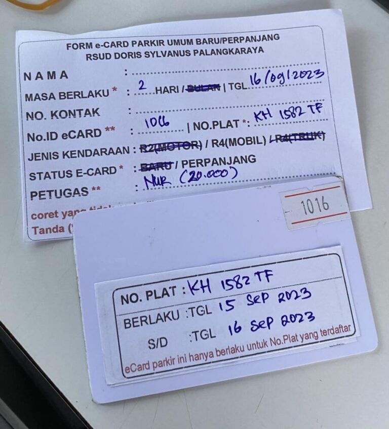 Kartu member perpanjang ID 1016