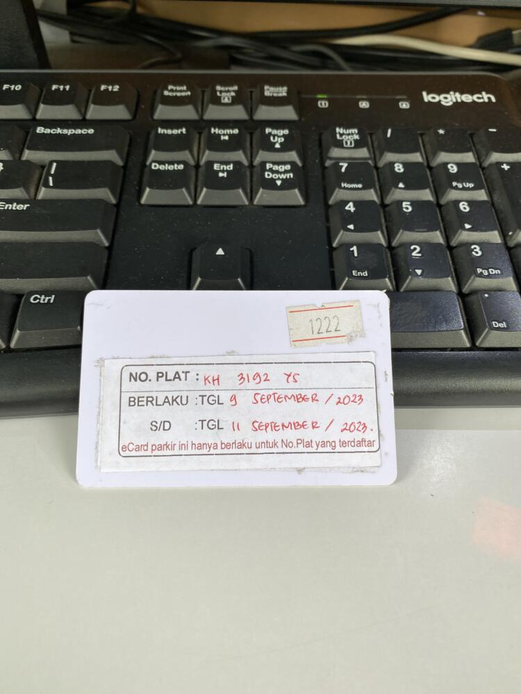 Kartu member kembali ID 1222