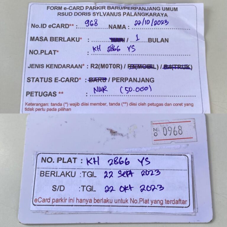 Kartu member perpanjang ID 968