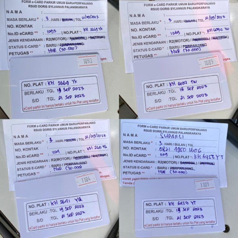 Kartu member baru ID 1093, 1089, 1104 & 1109