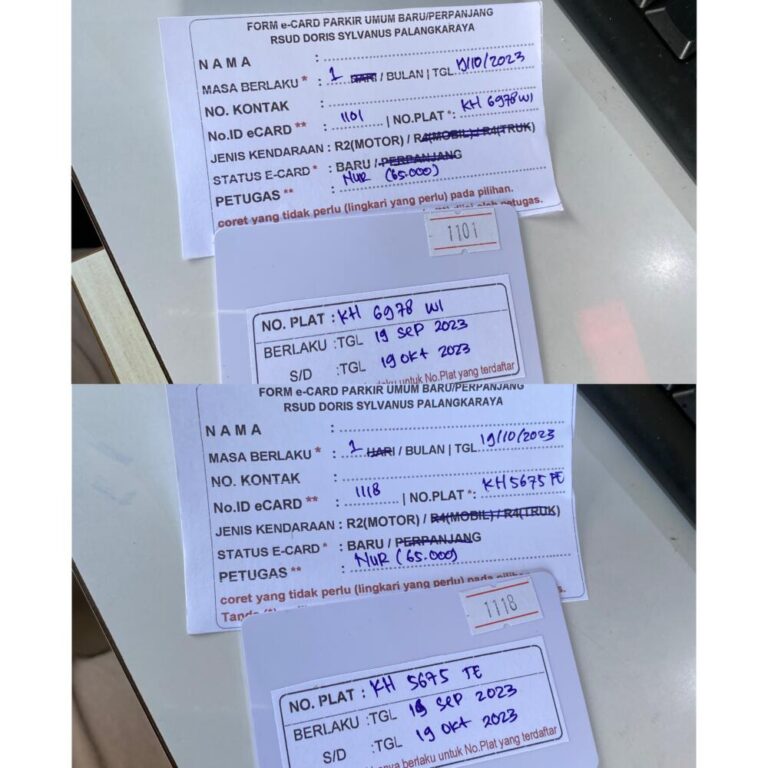 Kartu member baru ID 1101 & 1118