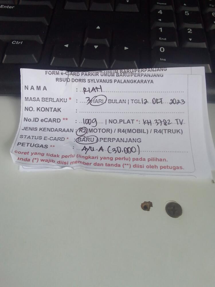 kARTU MEMBER BARU ID:1009