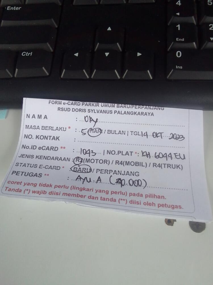 kARTU MEMBER BARU ID:1043