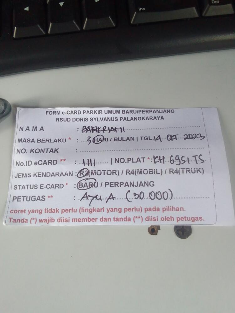 kARTU MEMBER BARU ID:1111