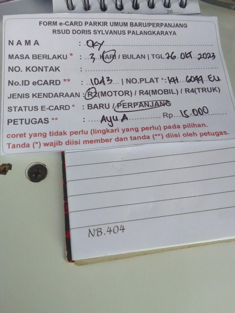 PERPANJANG KARTU ID:1043