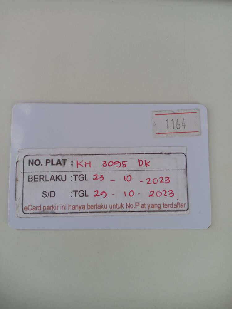 Kartu member kembali id 1164