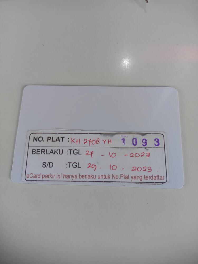 Kartu member kembali id 1093