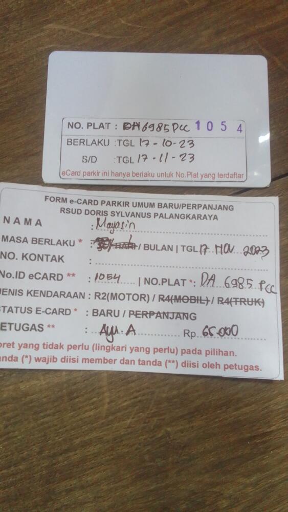 KARTU MEMBER BARU ID:1054