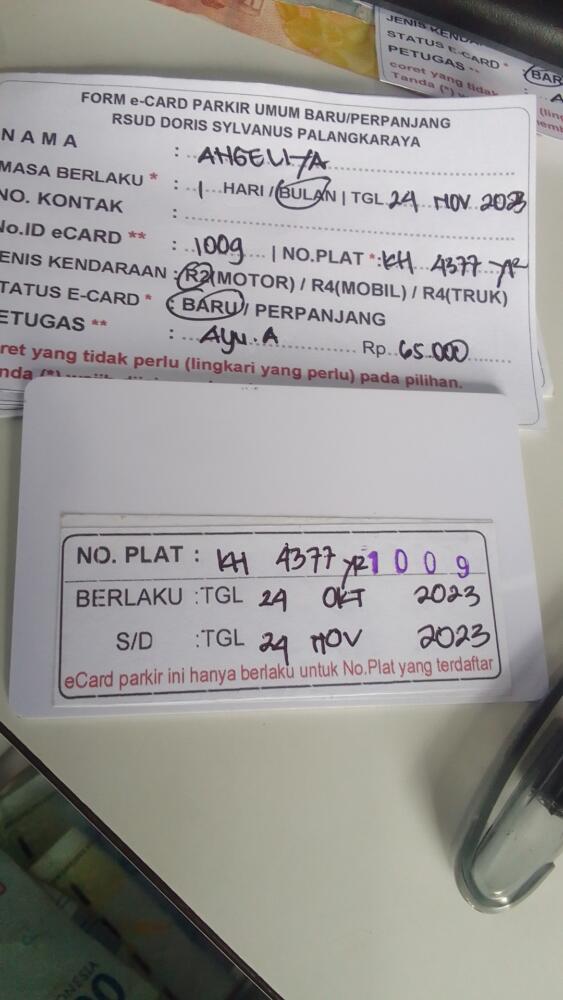KARTU MRMBER BARU. ID:1009