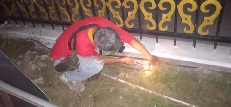Lampu Penerangan area parkir kendaraan depan RSUD tidak bisa padam