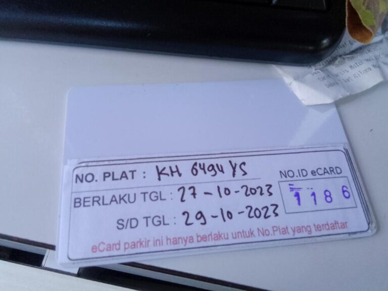 Kartu dengan ID 1260 Hilang dan diganti dengan ID 1186