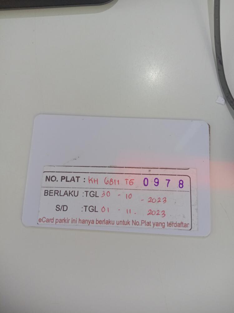 Kartu member kembali id 978