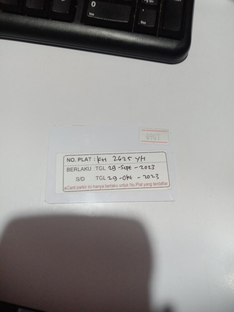 Kartu member kembali id 907