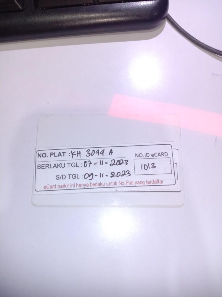 Kartu member kembali id 1013