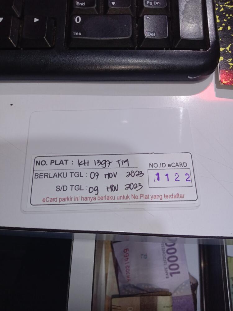 Kartu member kembali id 1122