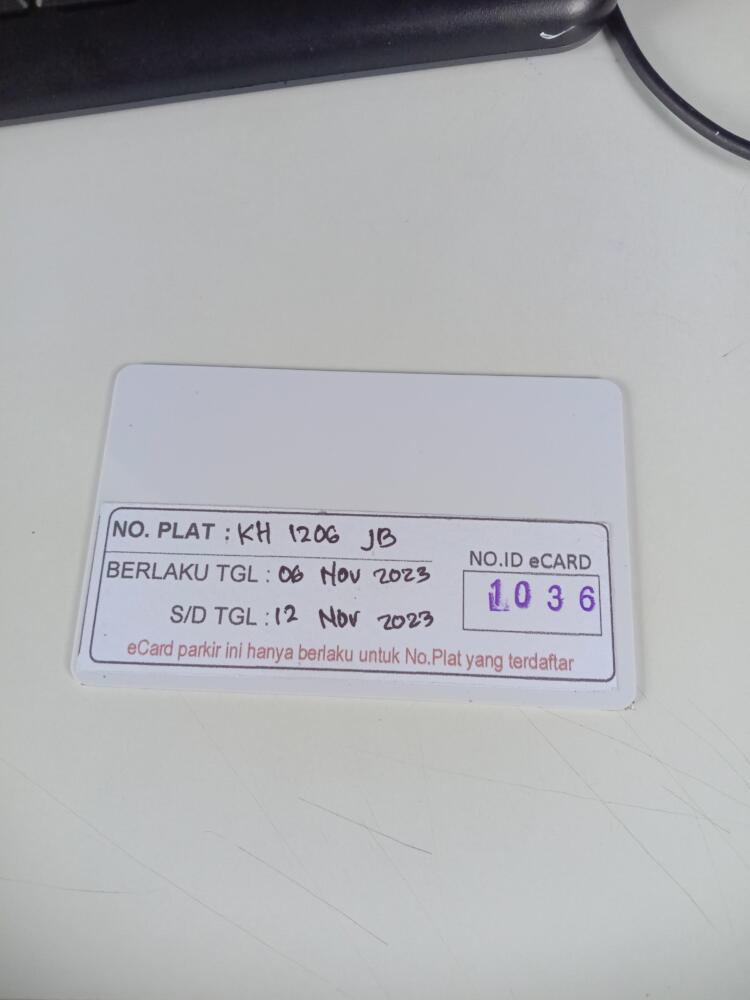 Kartu member kembali id 1036