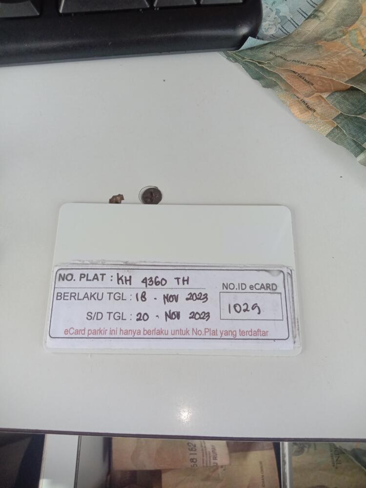 Kartu member kembali id 1029