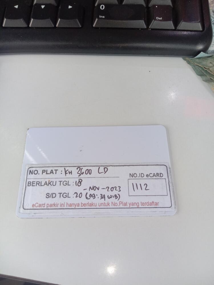 Kartu member kembali id 1112