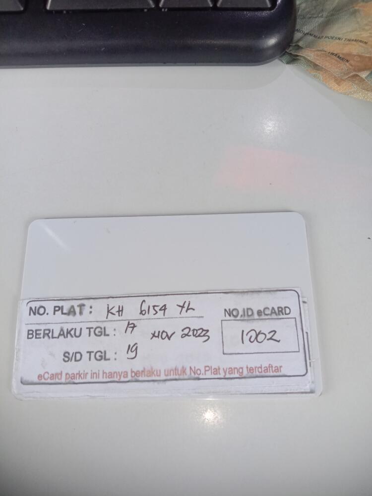 Kartu member kembali id 1002