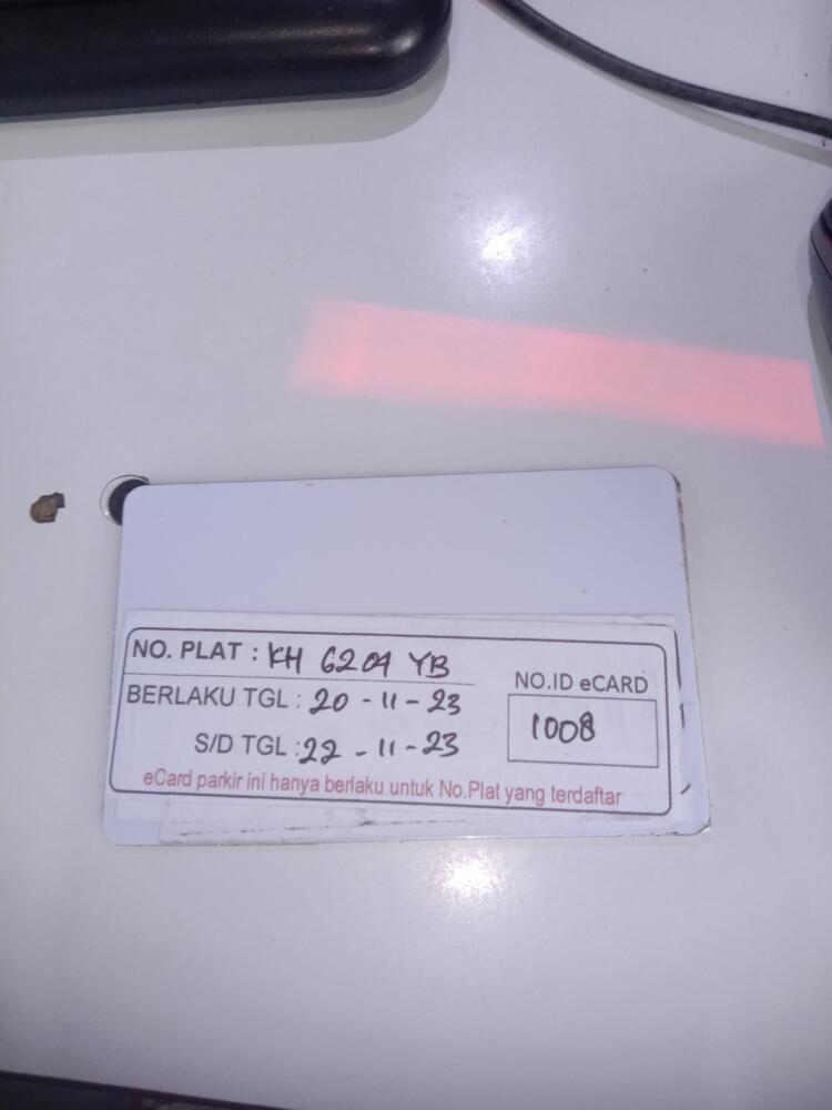 Kartu member kembali id 1008