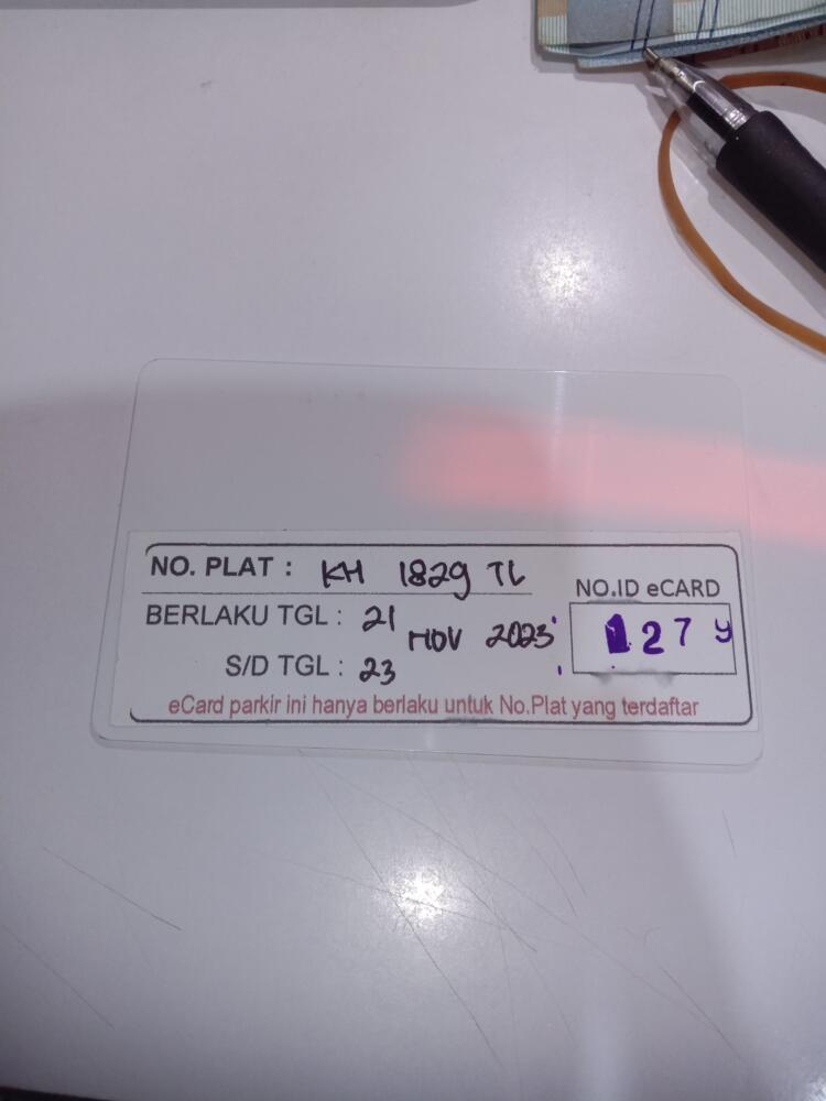 Kartu member kembali id 1279