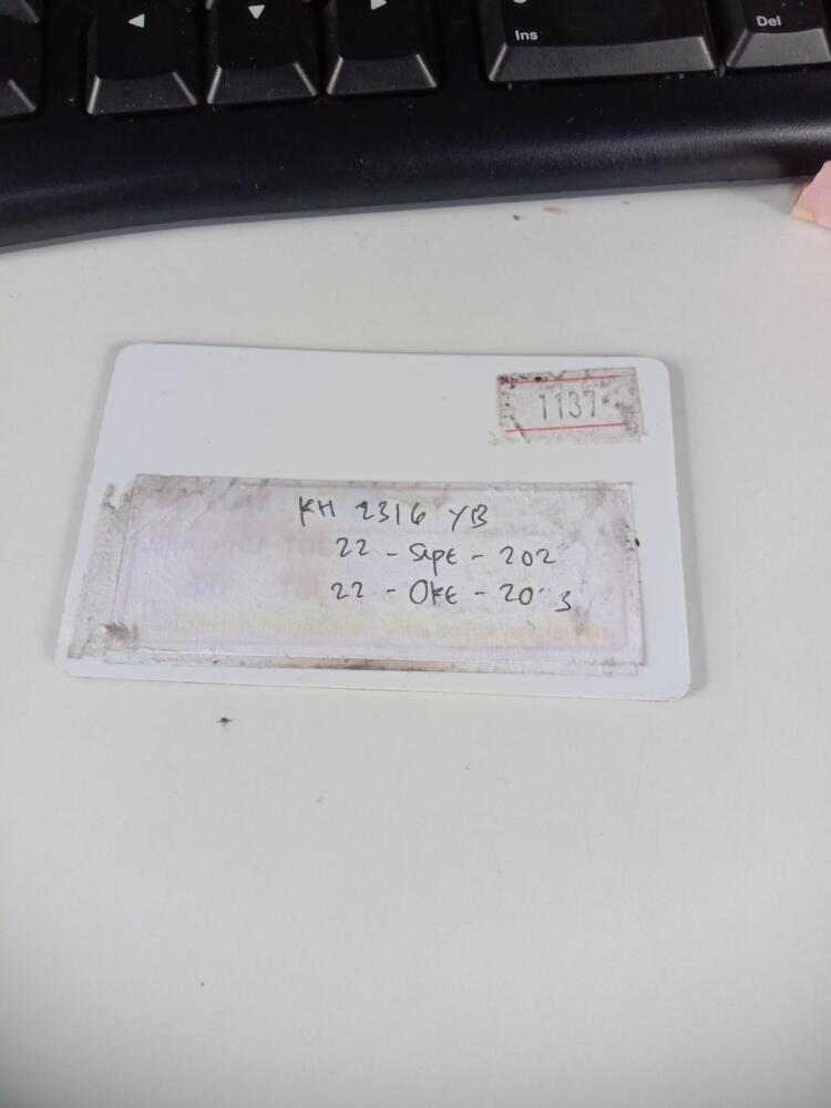 Kartu member kembali id 1137