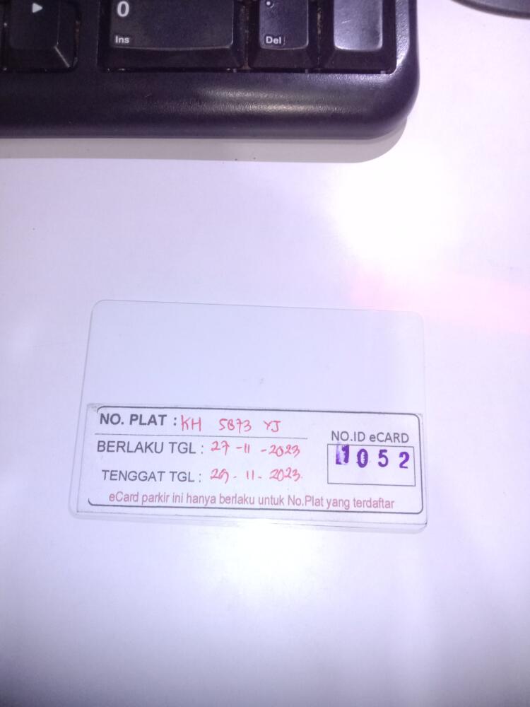 Kartu member kembali id 1052